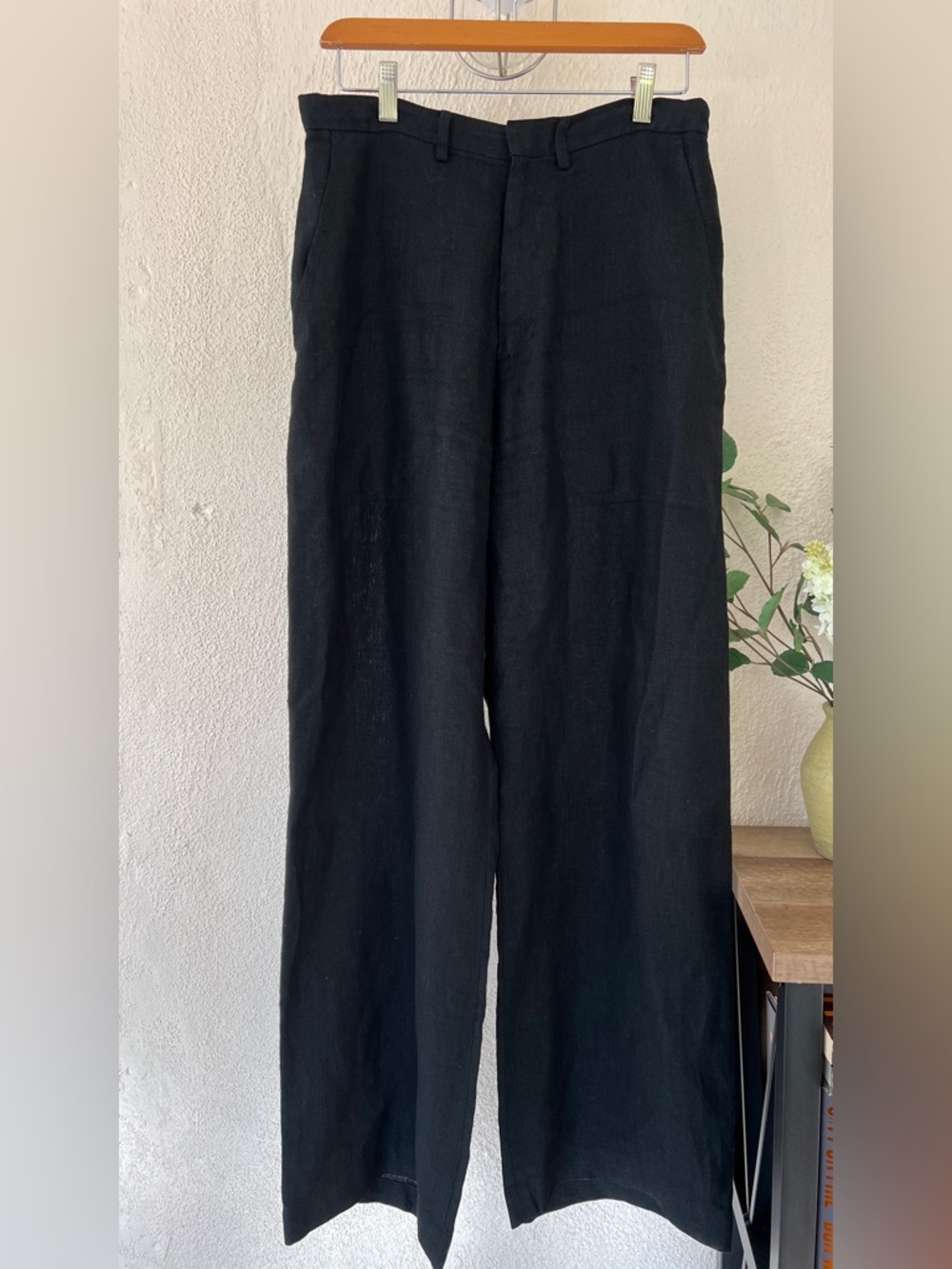 Banana Republic 100% Linen Black Pants Size 10